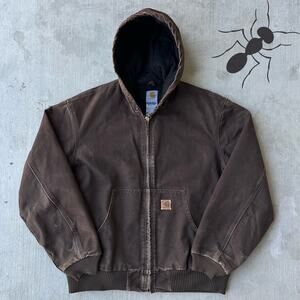 Vintage Y2K Carhartt J130 DKB hooded work wear jacket